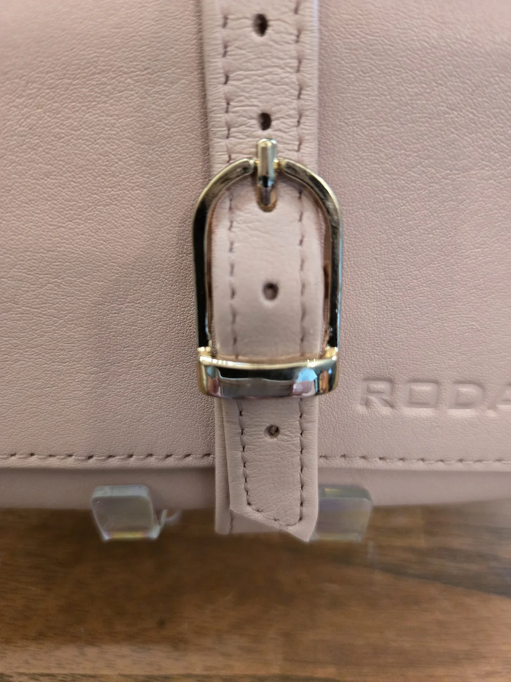 ROYCE x Rodan + Fields Pink Leather Jewelry Roll Clutch